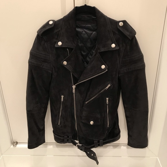 BLK DNM Jackets & Blazers - BLK DNM Black Suede Moto Jacket